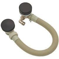 Highlife Bathrooms Gravity-Pumped & HP/Combi Round Overflow Bath Filler & Waste Matt Black (145RW)