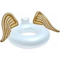 Large Inflatable Pool Ring With Golden Angel Wings
