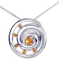 Citrine Ammonite Pendant Necklace