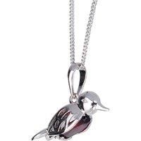 Garnet Robin Pendant Necklace