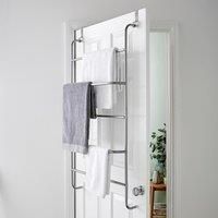 5 Tier Over Door Clothes Airer Towel Rail Rack Hanger Holder Bathroom Storage