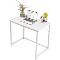 House Of Home Computer Desk With White Powder-coated Finish Sturdy Home Office Workstation For Small Spaces