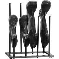 4 Pair Dryer Metal Welly Walking Boot Stand Shoe Rack Garden Shed Home Storage