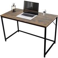 House Of Home Desk Computer Pc Laptop Home Office Work Desk Study Brown Rustic Style 100Cm