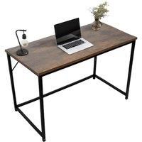 House Of Home Desk Computer Pc Laptop Home Office Work Desk Study Brown Rustic Style 120Cm