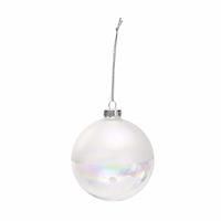 Succulent Style Half Iridescent and Half 6 x 8cm White Glass