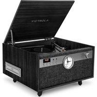 Victrola Century Signature Bluetooth 6-in-1 Music Center With Clock, Black