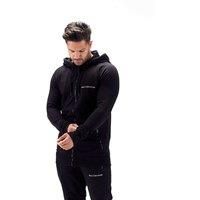 Half Human Zip Hoodie Mens Gym Sports Training Lined Hood Hooded Sweatshirt