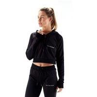 Half Human Ladies Hoodie Cropped Fitted Poly Tracksuit Top Hooded Sweatshirt