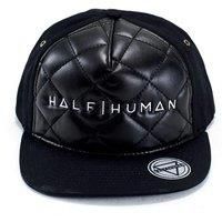 Half Human Snapback Hat Quilted Adjustable Unisex 5 Panel Cap - Black