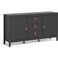 Barcelona Sideboard 2 Doors + 3 Drawers In Matt Black