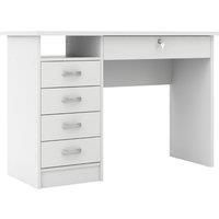 Furniture To Go Function Plus Desk 5 Drawers in White