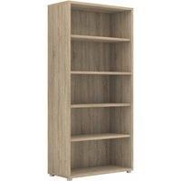 Prima Modern Large Tall Wide Bookcase Shelving Unit In Sonoma Oak with 4 Shelves