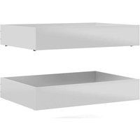 Moderno Set of 2 Under Bed Drawers   White High Gloss   Self Assembly