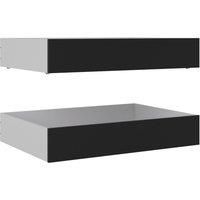 Naia Set Of 2 Underbed Drawers (for Single Or Double Beds) In Black Matt