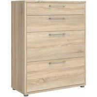 Prima Bookcase with 2 Drawers and 2 File Drawers, Oak