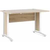 Prima Desk 120 cm in Oak with White legs