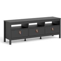 Barcelona TV-Unit 3 Drawers In Matt Black