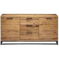 Julian Bowen Brooklyn Sideboard, Oak/Gunmetal