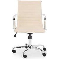 Julian Bowen Gio Black, Ivory and Brown Faux Leather Office Chair