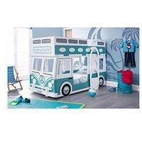 Julian Bowen Campervan Bunk Bed, White & Green, Single