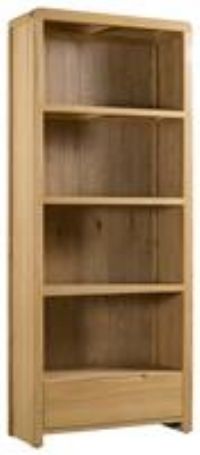Oak Curved Tall Bookcase  Julian Bowen