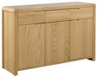 Julian Bowen Curve Oak 3 Door Sideboard