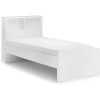 Julian Bowen Manhattan White High Gloss Single Bookcase Bed