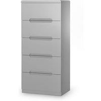 Julian Bowen Manhattan 5 Drawer Narrow Chest Grey