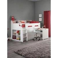 Julian Bowen Noah Midsleeper Bed With Desk, Drawers And Shelving