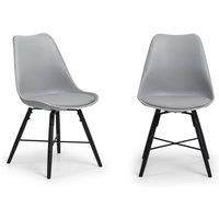 Julian Bowen Kari Set of 2 Dining Chairs, Black/Grey