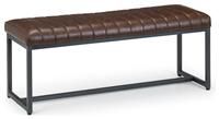 Julian Bowen Brooklyn Brown Faux Leather Upholstered Fabric Bench