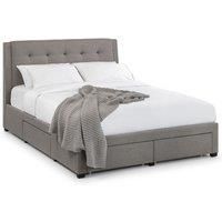Julian Bowen Grey King Size Bed Frame with Pull Out Storage Drawers  Fullerton