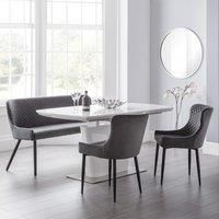 Como High Gloss Extending Table - White - White