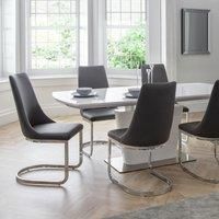 Julian Bowen Como Set of 2 Chairs, Grey