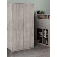 Julian Bowen Jupiter 2 Door  Wardrobe Grey Oak Effect Veneer