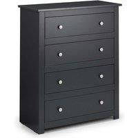 Julian Bowen Radley Surf White and Anthracite 4 Drawer 6 Drawer Wide Chests