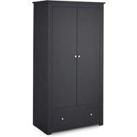Julian Bowen Radley Anthracite  - 2 Door 1 Drawer Combination Wardrobe