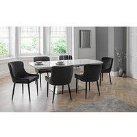 Julian Bowen Pair Of Luxe Velvet Dining Chairs  Grey
