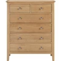 Julian Bowen Costwold 4+2 Drawer Chest, Oak