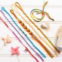 Wool Couture Friendship Bracelet Kit Yellow/Pink/Blue