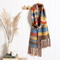 Wool Couture College Scarf Knitting Kit Yellow/Pink/Blue