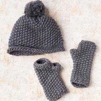 Wool Couture Ivy Hat and Fingerless Gloves Knitting Kit