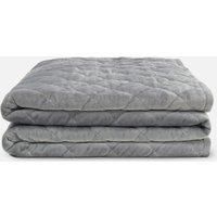 Mela Aeyla Weighted Blanket for Adults | Weighted Anxiety Blanket For Better Sleep Adult Weighted Blanket Glass Pellets | 100% Cotton Bottom | Standard Grey Blanket 100 x 190cm | 7 KG