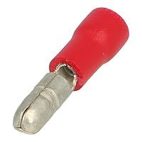 RBM4 | TT PRE-INSULATED TERMINALS RED MALE BULLET 0.5MM£-1.5MM£ CABLE 4MM BULLET£ (BAG OF 100)