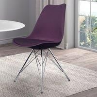 Soho Plastic Dining Chair with Chrome Metal Legs