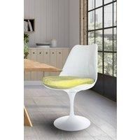 White Tulip Dining Chair with Luxurious Cushion