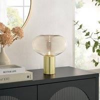 Sarah Brass Metal and Glass Table Desk Lamp