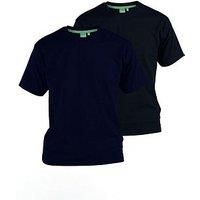 D555 Big Mens Pack Of 2 T-Shirts 2XL-8XL (KS16894BN-K)