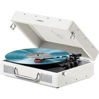 Mixx Revival 55 RetroStyle Portable Suitcase Vinyl Record Player with Built-in Stereo Speakers, Bluetooth In/Output, All Record Sizes with 45 RPM adapter, 33 1/3-45 Speed Options.